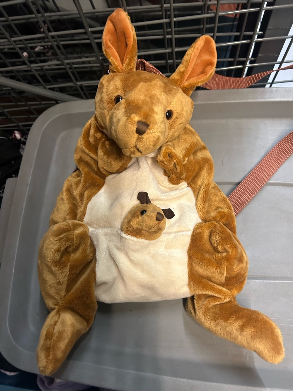 Adorable Australian Plush Kangaroo with baby 🦘 High capacity Backpack plush